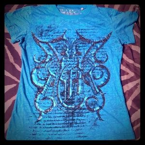 Rock & Roll Cowgirl- panhandle slim- turq burnout